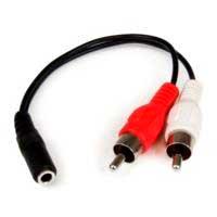 CABLE ADAPTADOR DE 15CM DE AUDIO ESTÉREO MINI JACK DE 3.5MM HEMBRA A 2X RCA MACHO - STARTECH.COM MOD. MUFMRCA CABLE ADAPTADOR DE 15CM DE AUDIO ESTÉREO MINI JACK DE 3.5MM HEMBRA A 2X RCA MACHO - STARTECH.COM MOD. MUFMRCA